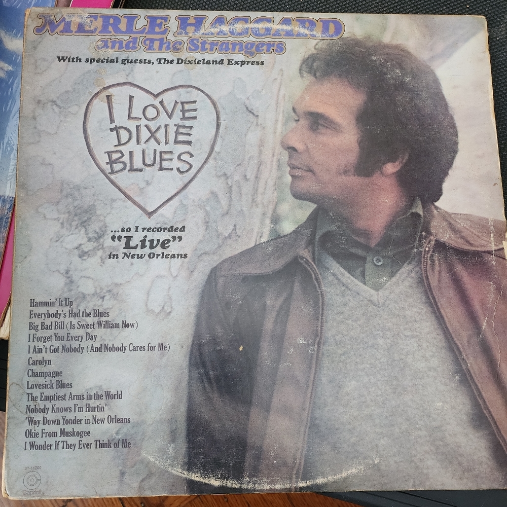Five Merle Haggard Vinyl Country Albums